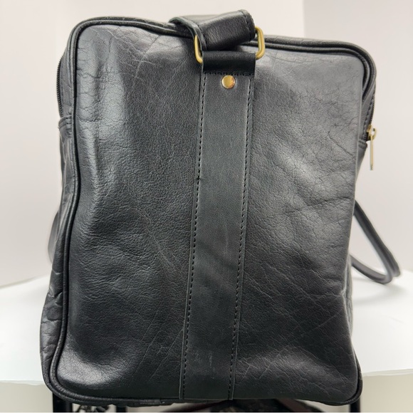 Brantley Gilbert Black Real Buffalo Leather Sherpa Lined Travel Duffle Bag - Picture 5 of 10